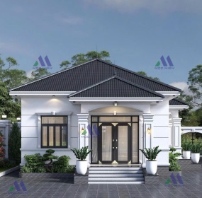 MỘC MIÊN - THIẾT KẾ THI CÔNG NHÀ 1 TẦNG MÁI NHẬT TẠI BÌNH DƯƠNG