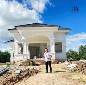 MỘC MIÊN - CẬP NHẬT TIẾN ĐỘ THI CÔNG BIỆT THỰ VƯỜN MÁI NHẬT TẠI TÂY NINH